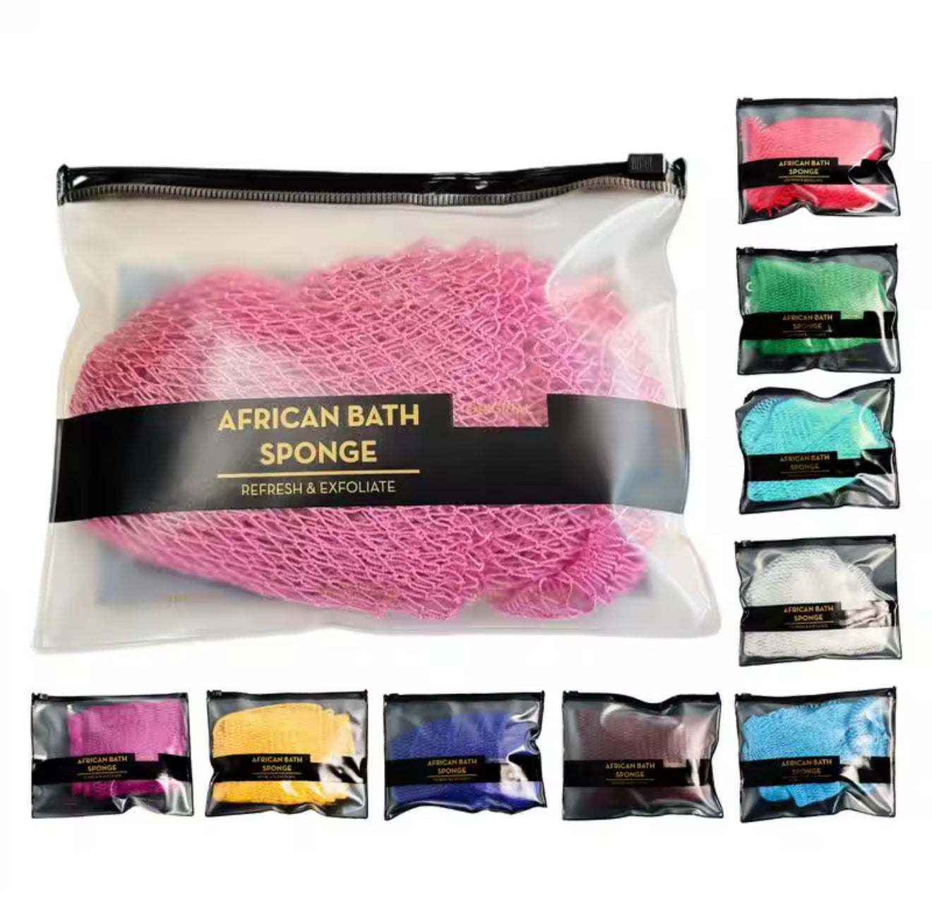 African Sponge African Bath Net Reusable Body Scrubber For Skin Smoother Daily Cleansing Back Scrubber Washcloth For Women