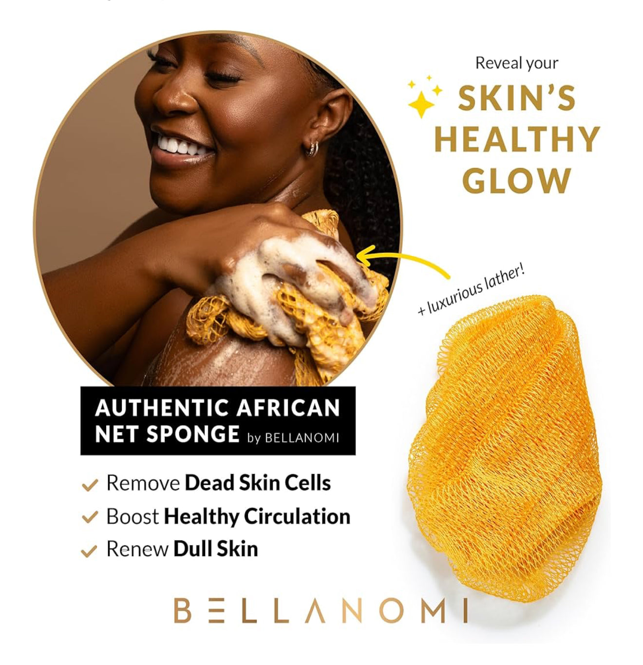 African Sponge African Bath Net Reusable Body Scrubber For Skin Smoother Daily Cleansing Back Scrubber Washcloth For Women