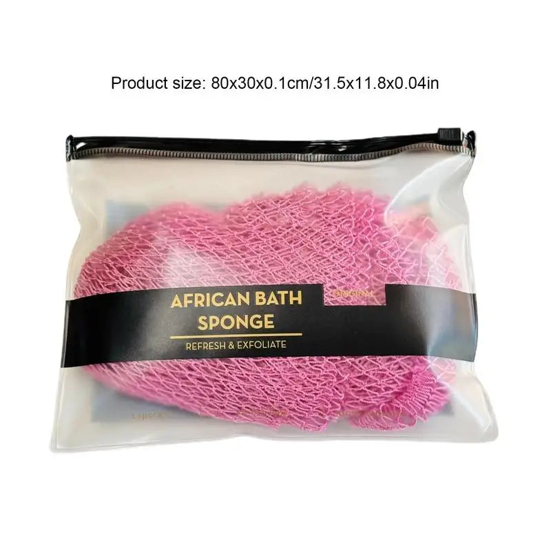 African Sponge African Bath Net Reusable Body Scrubber For Skin Smoother Daily Cleansing Back Scrubber Washcloth For Women Men