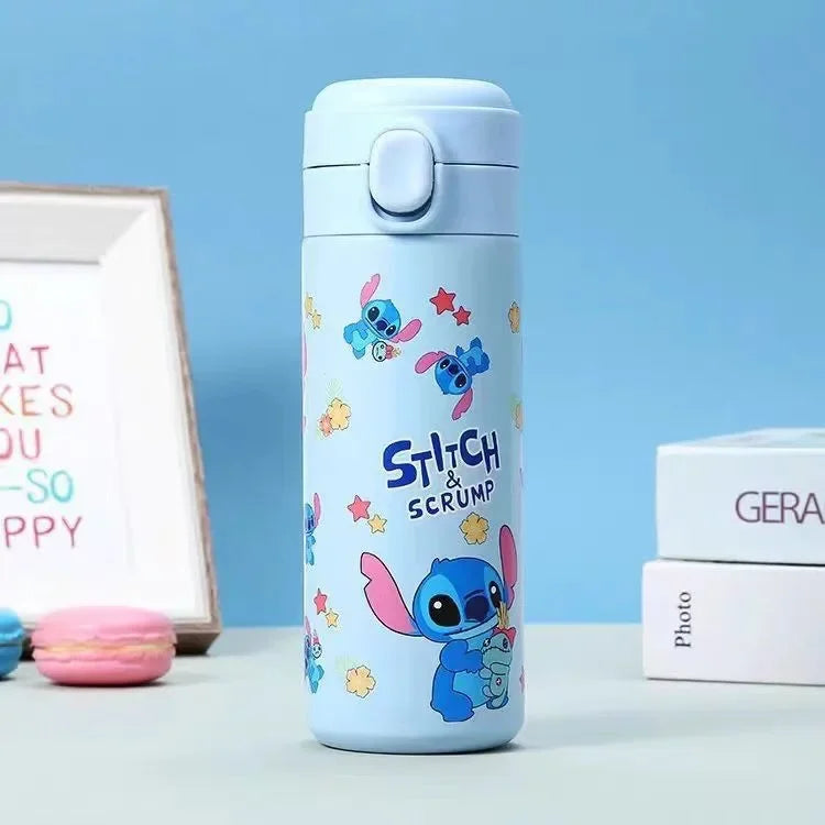 1pc Cartoon Thermos 304 Stainless Steel Double Layer Insulated Coffee Cup Student School Water Bottle Girl's Gift Water Cup