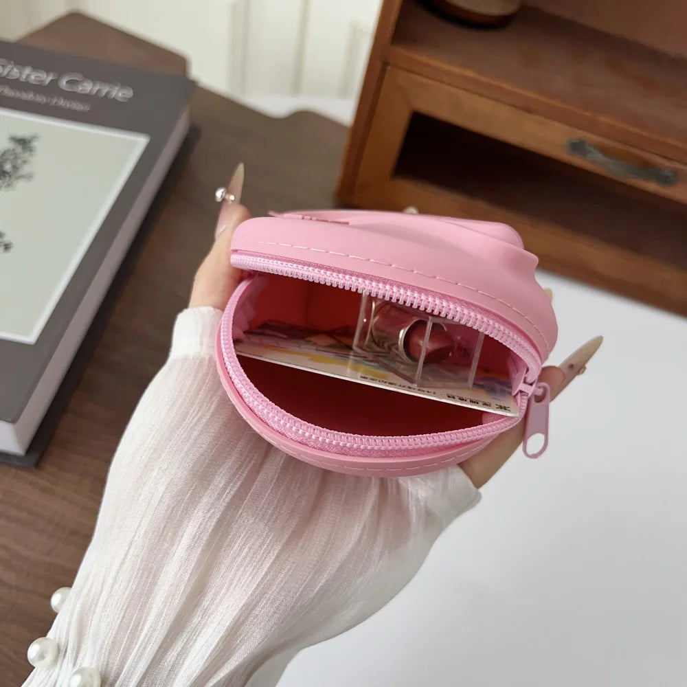 Rhode Lip Gloss Bag Cosmetic Mirror Organizer Coin Purse Lipstick Lip Glaze Organizer Storage Bag Toast Ribbon Espresso Lip Balm