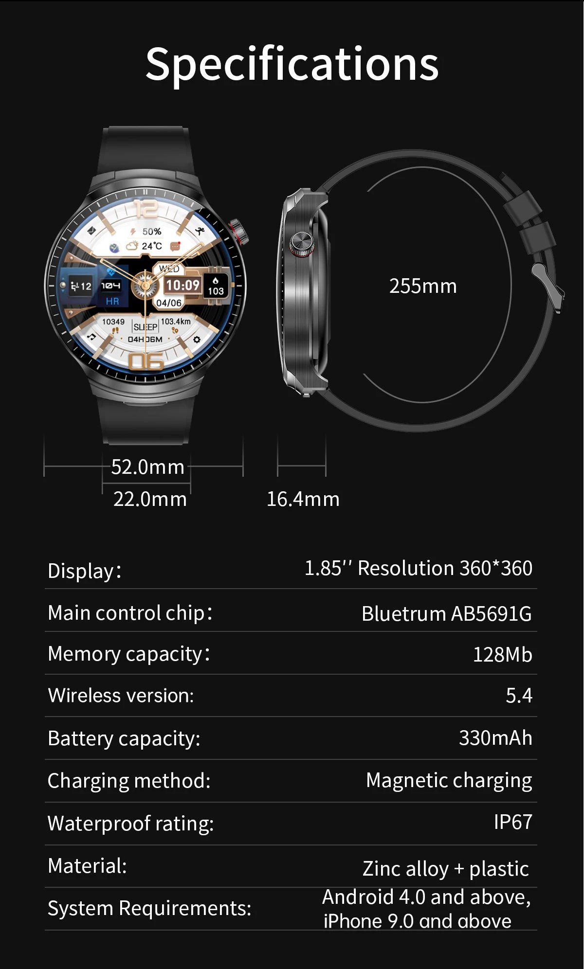 LIGE Smart Watch TWS 2-in-1 Headset Bluetooth Call Heart Rate Blood Pressure Health Monitoring Headphones Play Music Smartwatch
