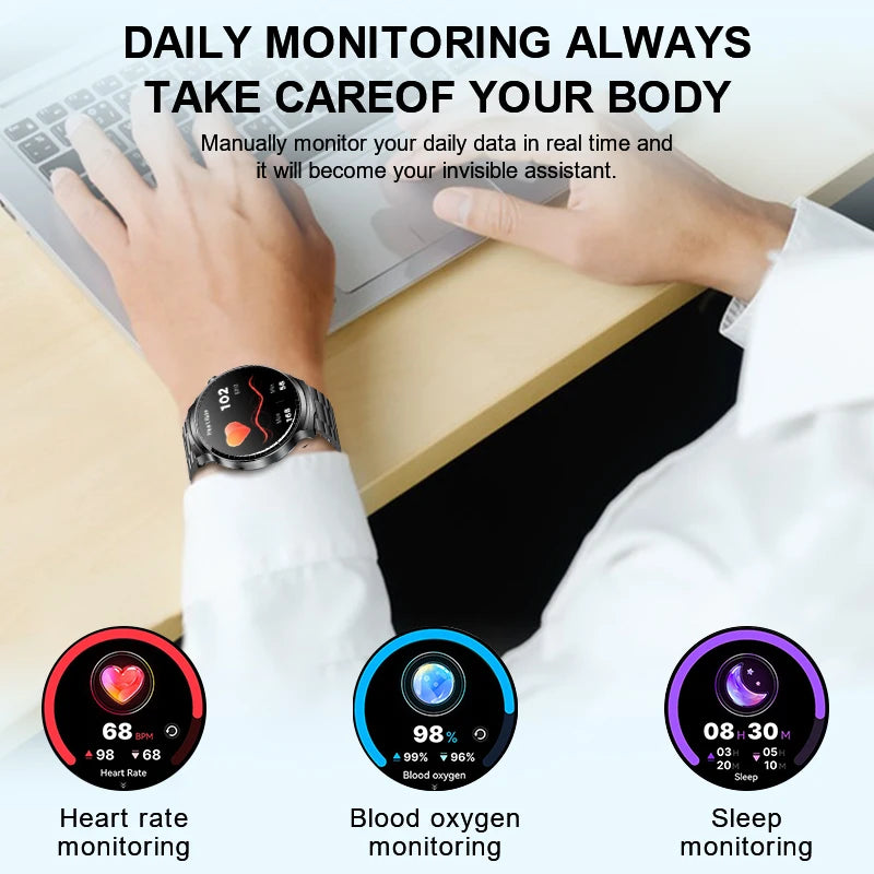 LIGE Smart Watch TWS 2-in-1 Headset Bluetooth Call Heart Rate Blood Pressure Health Monitoring Headphones Play Music Smartwatch