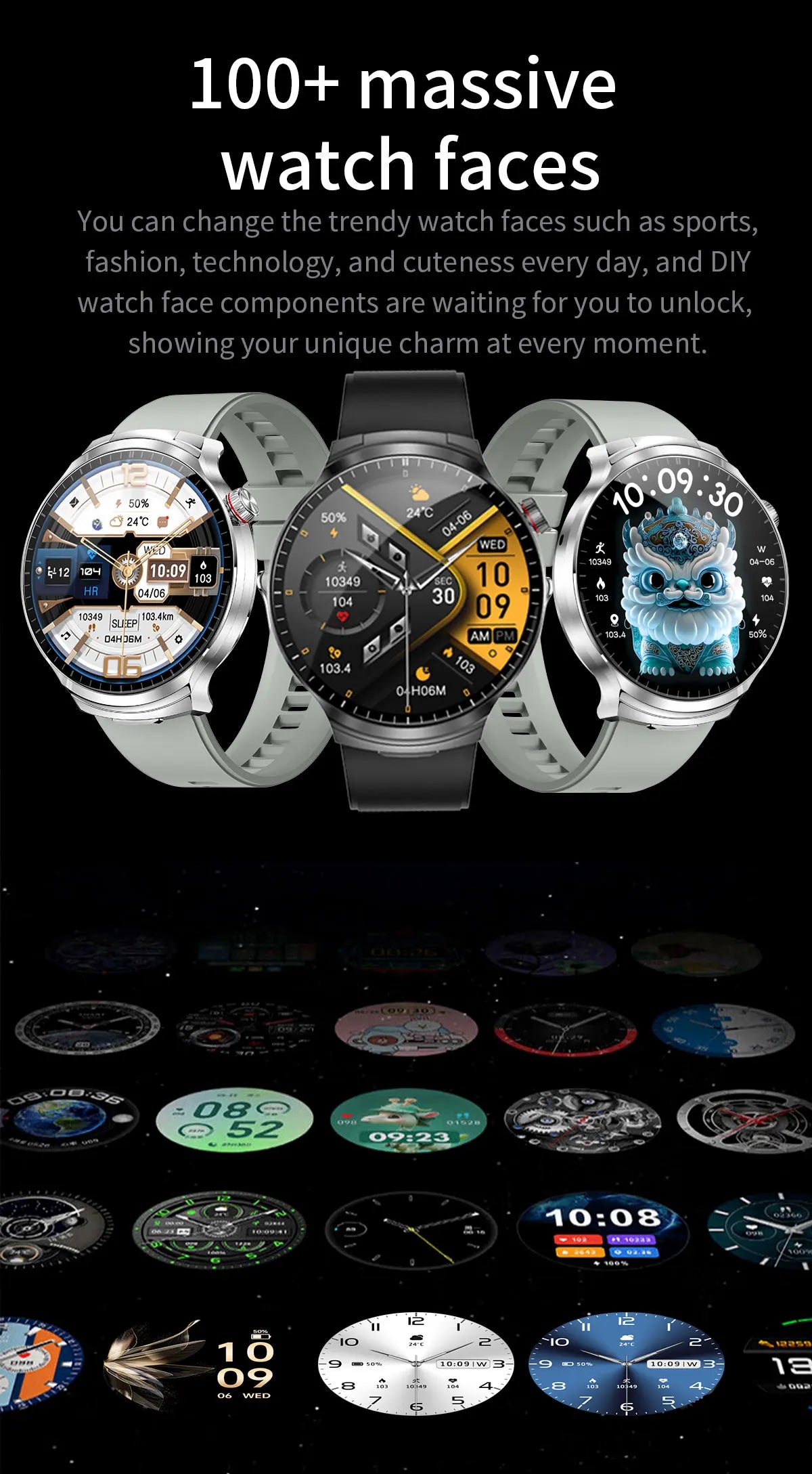 LIGE Smart Watch TWS 2-in-1 Headset Bluetooth Call Heart Rate Blood Pressure Health Monitoring Headphones Play Music Smartwatch