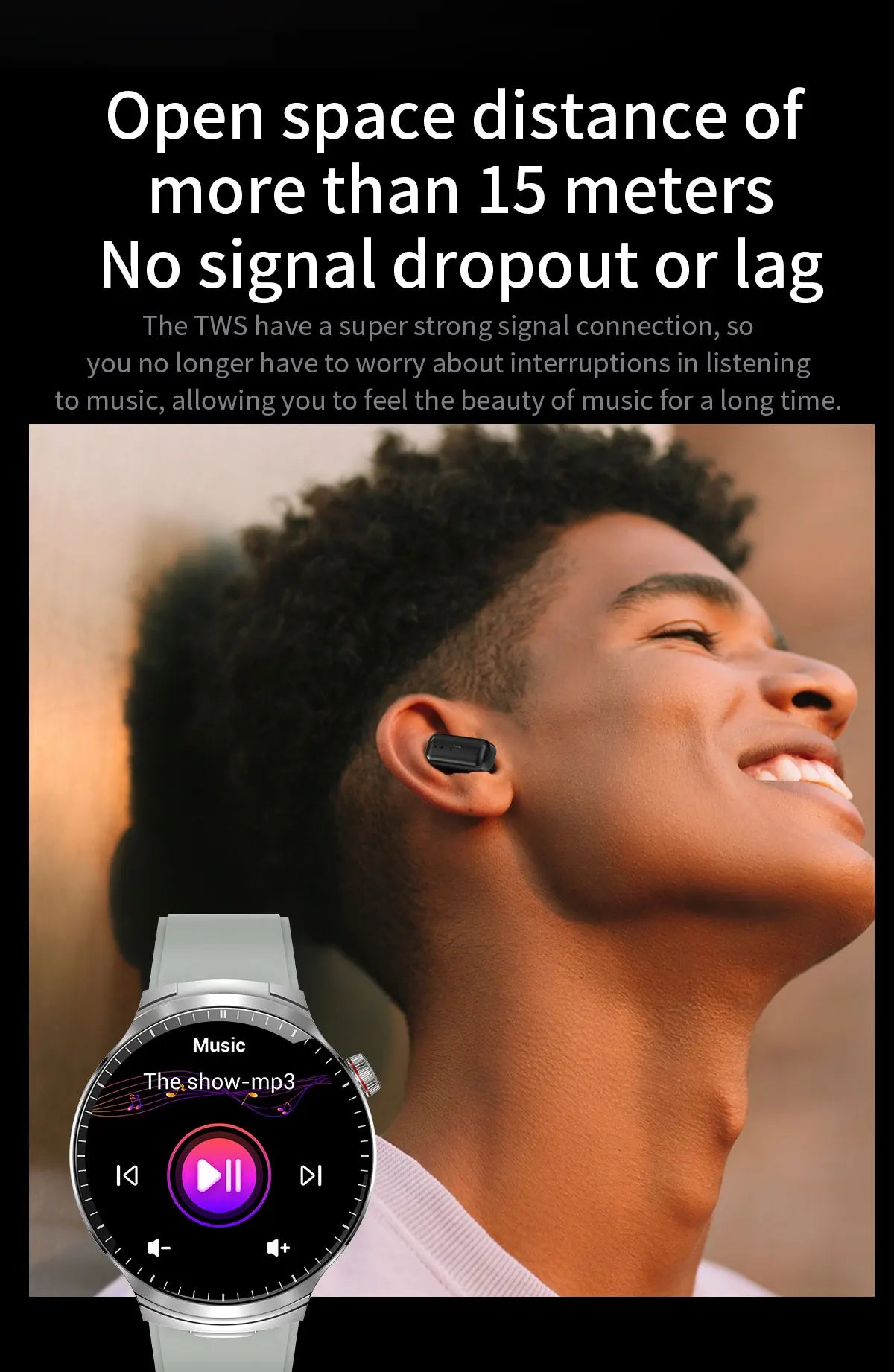 LIGE Smart Watch TWS 2-in-1 Headset Bluetooth Call Heart Rate Blood Pressure Health Monitoring Headphones Play Music Smartwatch