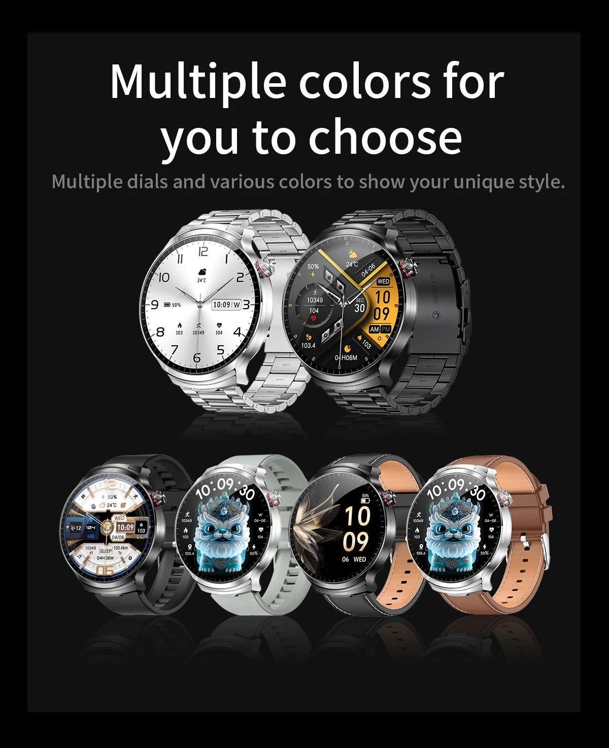 LIGE Smart Watch TWS 2-in-1 Headset Bluetooth Call Heart Rate Blood Pressure Health Monitoring Headphones Play Music Smartwatch
