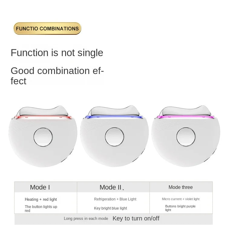Hot and Cold Micro-current Beauty Instrument Vibrating LED Red and Blue Light Scraping Instrument, Household Neck Beauty Massage