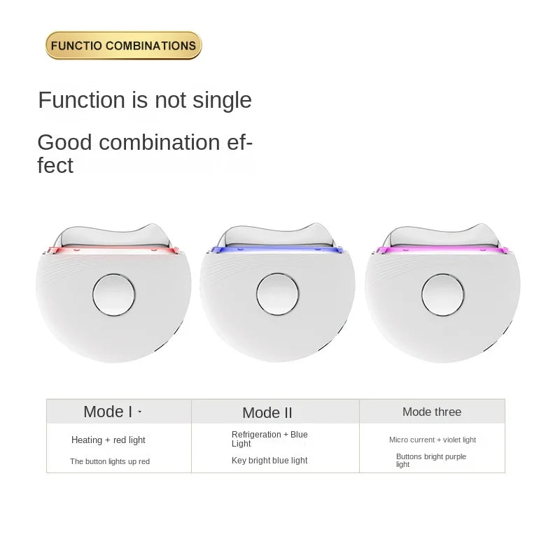 Hot and Cold Micro-current Beauty Instrument Vibrating LED Red and Blue Light Scraping Instrument, Household Neck Beauty Massage